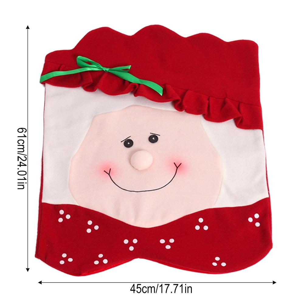 Рождественские чехлы на стулья Чехол на стул Санты Рождественский чехол на спинку стула для вечеринки Кухонные украшения Праздничные чехлы на стулья для комнаты