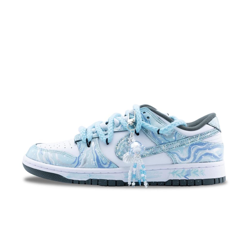 Nike Кроссовки Dunk Summer Blue Bell Нескользящие Устойчивые к истиранию Низкие Скейтбордические Унисекс Сине-зеленые DV0833-111(Команда626-)