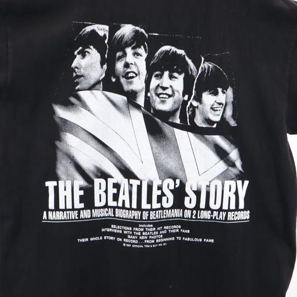 The Beatles 90-е Старая группа Футболка с двусторонней печатью Футболка с коротким рукавом Мужская Б/У