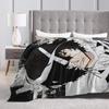 Dazai Bungo Stray Dogs Blanket Flannel Printed   Multifunction Super Warm Throw Blanket for Home Travel Quilt