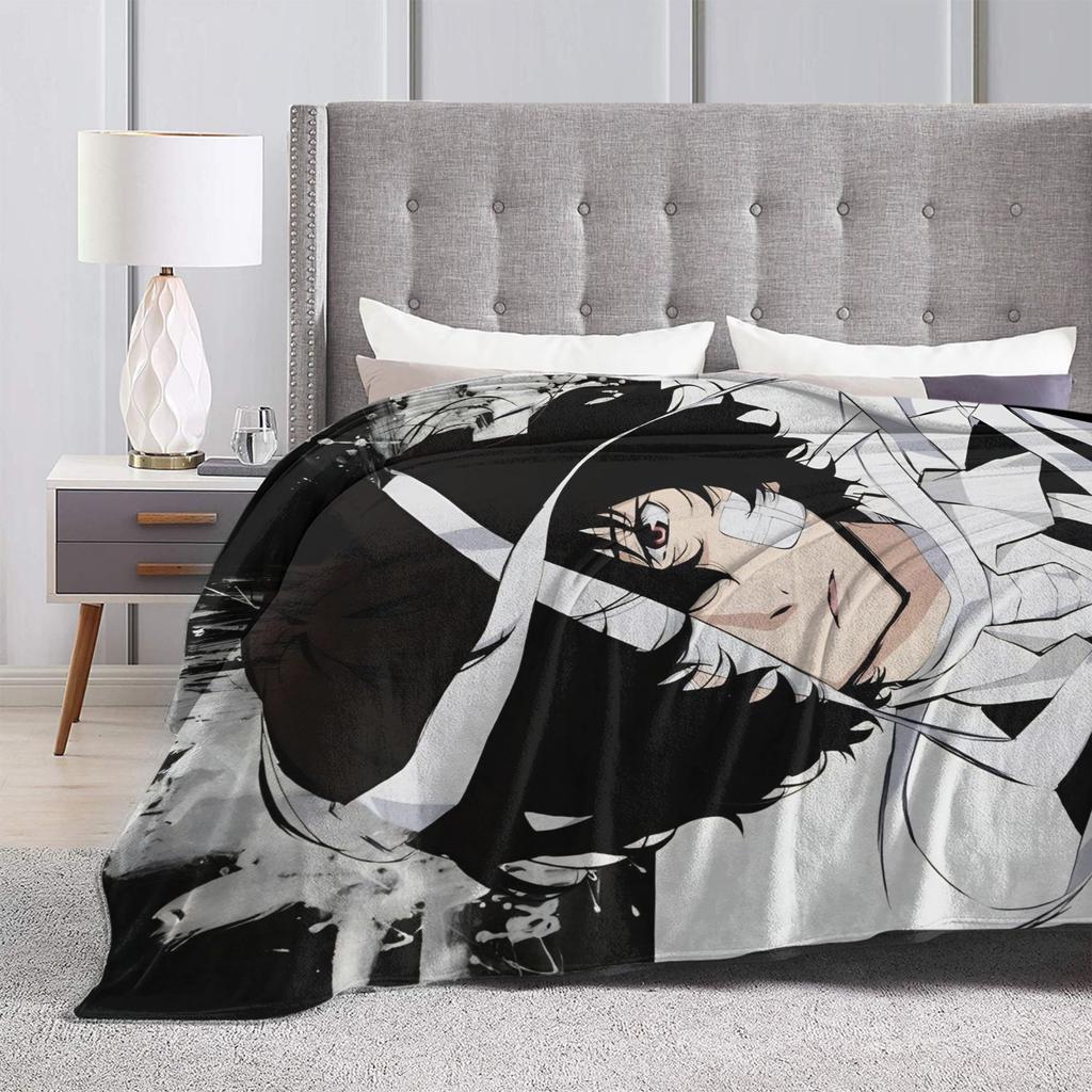 Dazai Bungo Stray Dogs Blanket Flannel Printed Multifunction Super Warm Throw Blanket for Home Travel Quilt