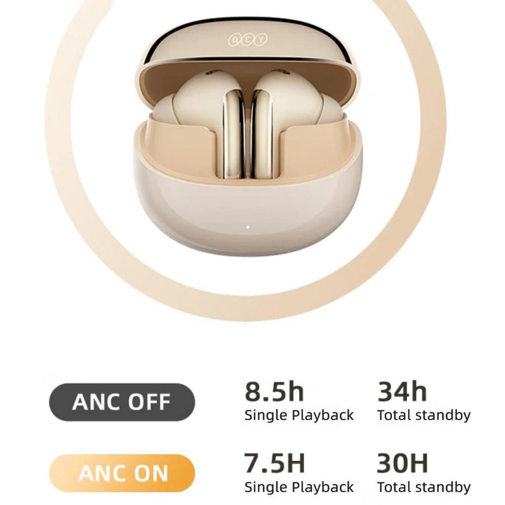 Qcy Bluetooth-наушники, Активное шумоподавление, Низкая задержка, Шумоподавление, Зеленый