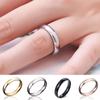 2pcs Couple Ring Polished Women Men Stainless Steel Band Engagement Wedding Jewelry
