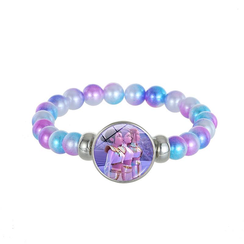 1Pc Demon Hunters K-Pop Lumi Zoe Mira Saja Boy Color Bead Bracelet