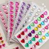 3D Faux Crystal Heart Sticker Self-Adhesive Easy To Apply Perfect for DIY Scrapbooking Journaling Supply