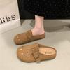 Корейская версия нишевых лоферов-баотоу 2025 ранняя весна новая обувь мюли ленивые тапочки обувь Бокен верхняя одежда одинарная обувь женская обувь