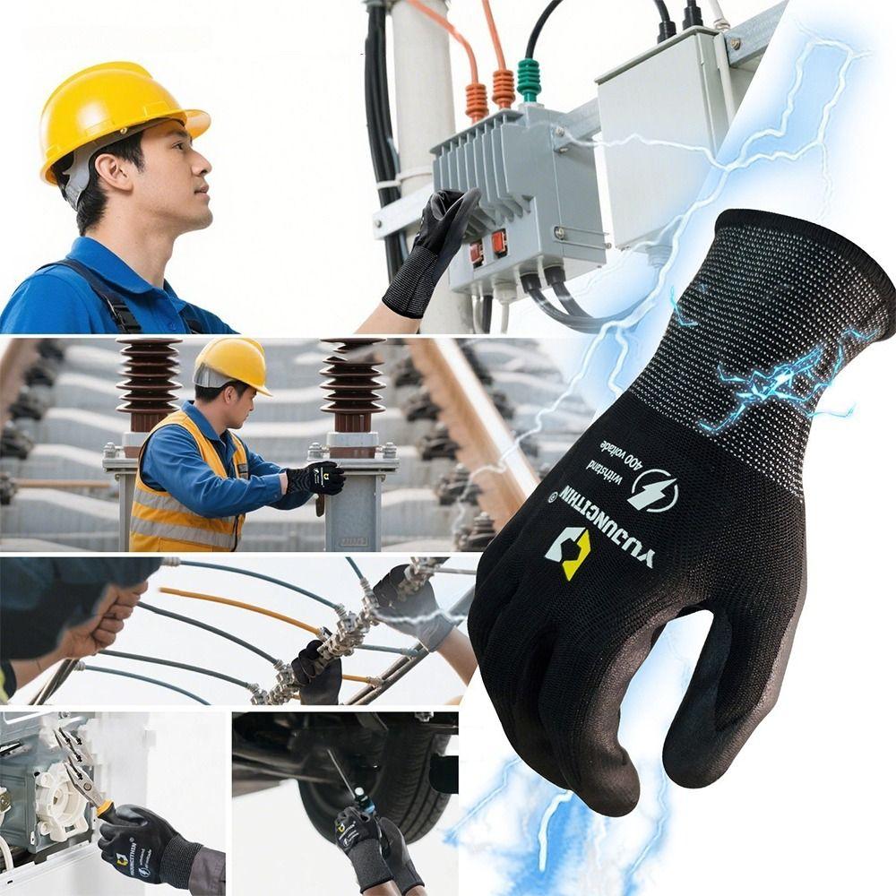 400/500V Insulated Working Gloves Ultra-thin Anti Electric Shock Gloves Electrical Maintenance