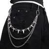 Hip-Hop Punk Metal Rivets Pants Chain Multi-Layer Waist Chain Dress Up Pants Hundred For Men Women Waist Chain Jewelry