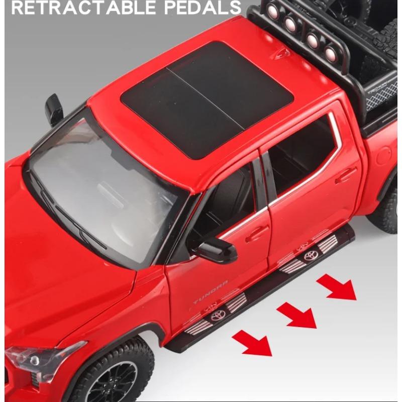 Großes 1/24 Toyota Tundra SUV Modellauto Diecast Miniatur Metallauto Geländewagen Sammlung Sound Licht Kinderspielzeug für Kinder
