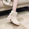 Women's Fall/Winter New Bow Femininity Small Booties