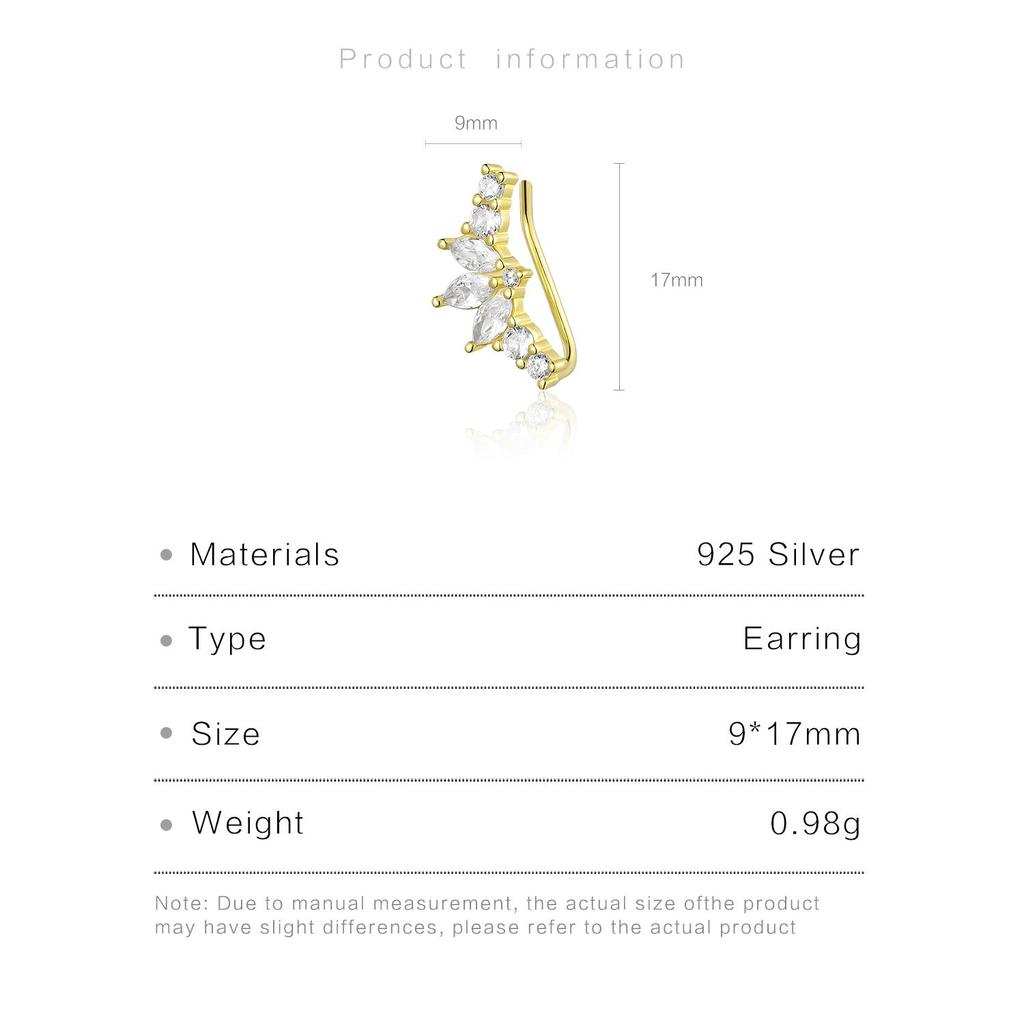 ANDYWEN Серьги-альпинисты из стерлингового серебра 925 пробы, золото, прозрачный цветок, циркон, нить, булавка, модные вечерние овалы, роскошные ювелирные изделия в виде королевы