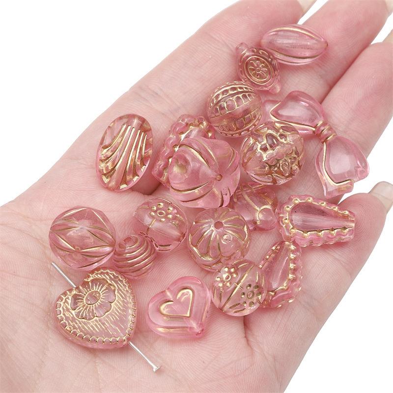 Акриловые прозрачные винтажные матовые золотые бусины ручной работы браслет ожерелье бусины бусины ювелирные изделия аксессуары подвески аксессуары