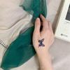 Men Women Temporary Tattoos Waterproof Party Decals Clavicle Blue Butterfly Tattoo Stickers