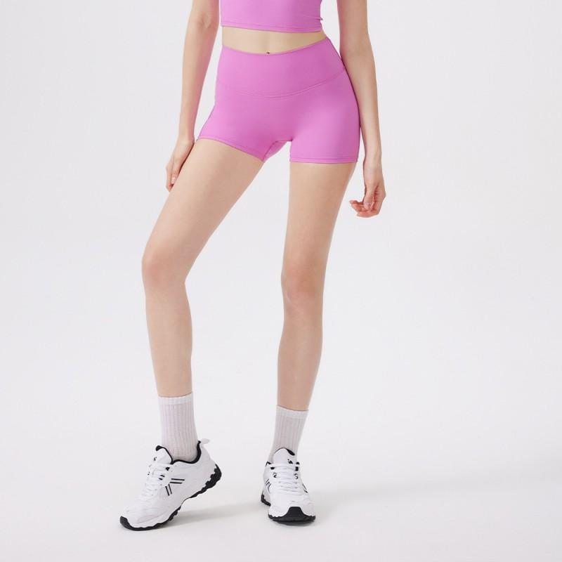 High-Waisted Seamless Yoga Shorts Women Breathable Compression Running Pants With Back Pocket