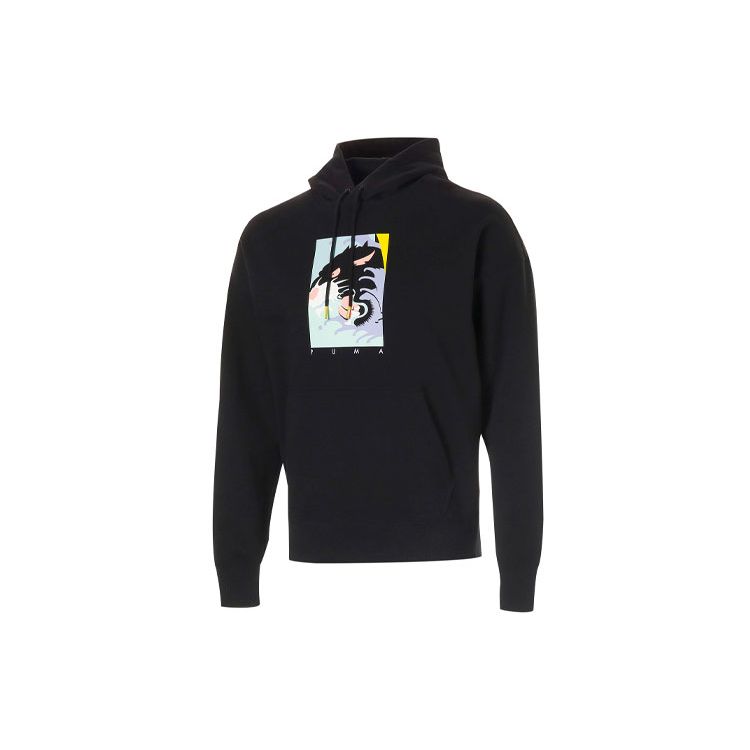 Puma Fierce Print Pullover Hoodie Men Hoodies Black 579093-01