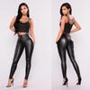 Модные женские леггинсы из искусственной кожи с блестками, сексуальные свободные обтягивающие эластичные брюки для йоги с высокой талией