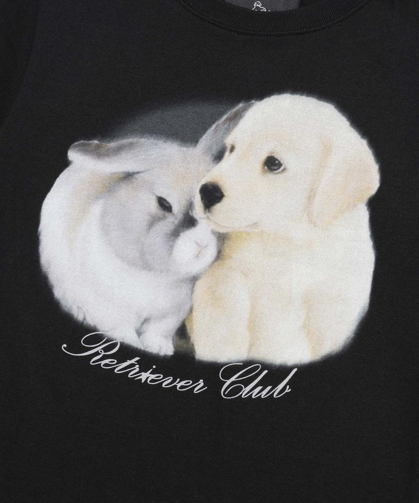 RETRIEVER CLUB Puppy N Rabbit Crop Tee [Black]