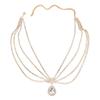 Bohemian Rhinestone Head Chain Headwear Boho Headband Fashion Forehead Chain  Wedding