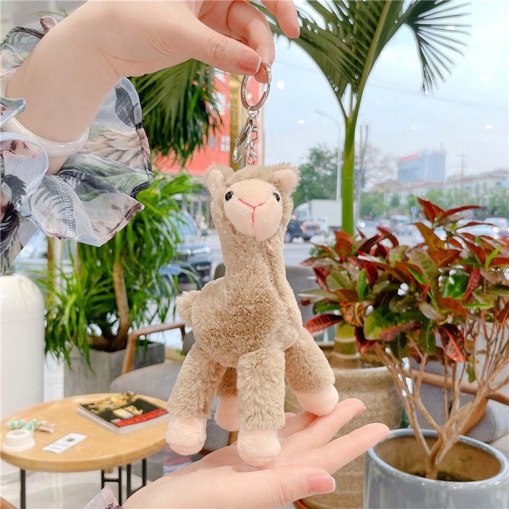 Plush Doll Pendant Kids Gift Sheep Key Ring Animal Keyring Stuffed Toy Keychain Alpaca Keychain