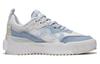 Li Ning 001 Разблокировать Джинсовые Устойчивые к истиранию Дышащие Низкие Скейтборд-Кроссовки Женские Синие Белые AGCT086-1