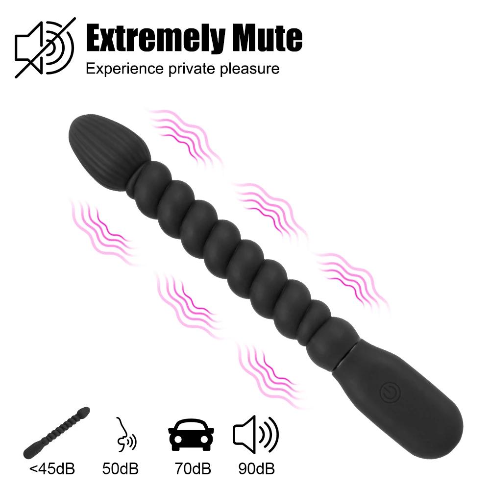 Анальный вибратор Анальные бусины Секс-игрушки для мужчин женщин 10 скоростей Двухмоторные вибраторы Анальная пробка Стимулятор Массаж простаты Анальная пробка