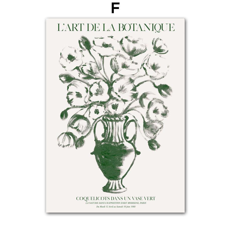 Богемия Море Автомобильная Ваза Листья Растения Абстрактный Пейзаж Постер И Принты Настенное Искусство Холст Живопись Картины Для Декора Гостиной