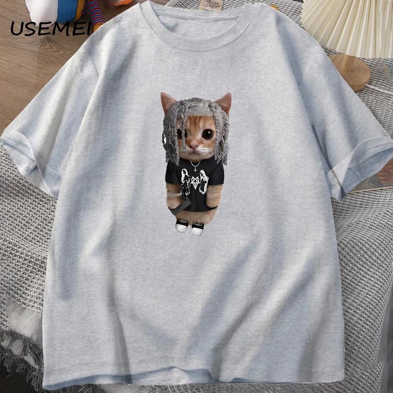 Мужская футболка Destroy Lonely, повседневные мужские футболки с графическим рисунком, летние хлопковые футболки с принтом в стиле хип-хоп, модная уличная одежда Y2k, топы 90 s