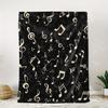 Contemporary Musical Note Flannel printed blanket suitable for all seasons suitable for living room office sofa and travel