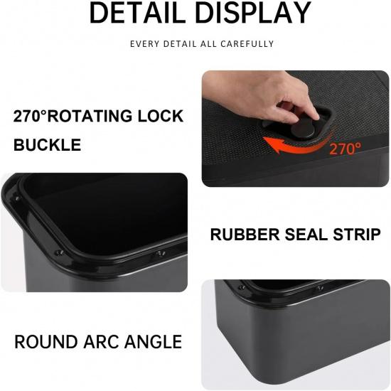 Marine Deck Storage Box Portable Organizer Multipurpose Container Boat Hatch 10.63"×14.76" Rectangle Boat Hatch & Lid