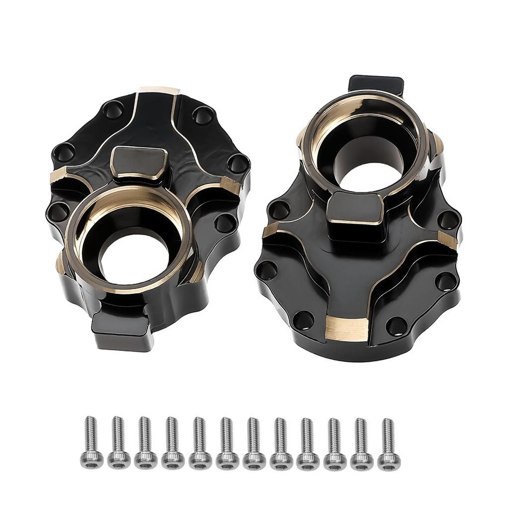 2 PCS Rear Axle C Block Seat Brass Weighted Black Gold Type Upgrade Parts Replacement for 4 Remote Control Car Accessories