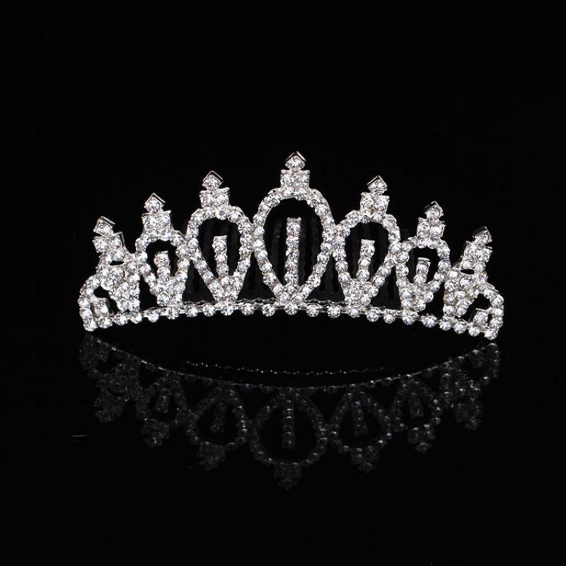 Детская тиара из сплава для девочек, тиара для любви, гребень для волос принцессы, стразы, жемчуг, тиара на день рождения