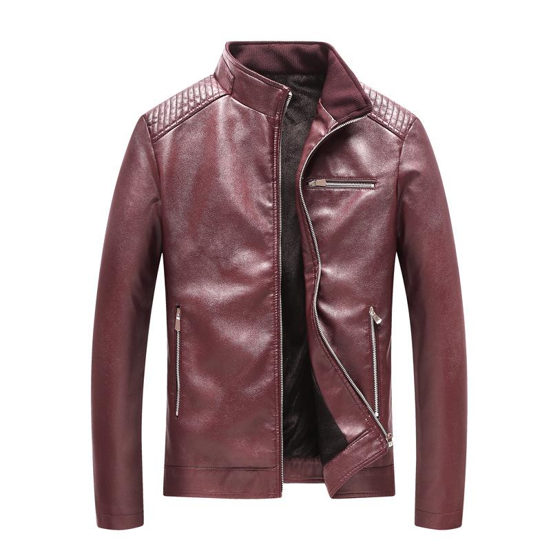 New Men's Leather Jacket, Casual Leather Jacket, Men's Motorcycle Suit, Trendy Korean Style Loose Jacket