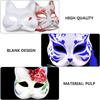15pcs Cat White Paper Blank DIY Halloween Hand Painted Face Personality Masquerade Mask Set