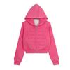 Magic Bear American Vintage Hooded Zip Cardigan Slim Short Sweatshirt Teens