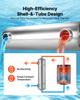 VEVOR Pool Heat Exchanger, 210K BTU Swimming Pool Heater Exchanger, 316L Stainless Steel Construction