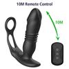 Мужской массажер простаты и промежности с беспроводным пультом дистанционного управления 3+12 режимов, кольцо для пениса, отсроченная эякуляция, секс-игрушки для мужчин, пары, анальная пробка, вибратор