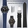 22-мм изогнутый резиновый ремешок для часов Tudor Black Bay 58 Bronze – Мягкий силиконовый ремешок, Красный цветочный узор, Водонепроницаемый и прочный