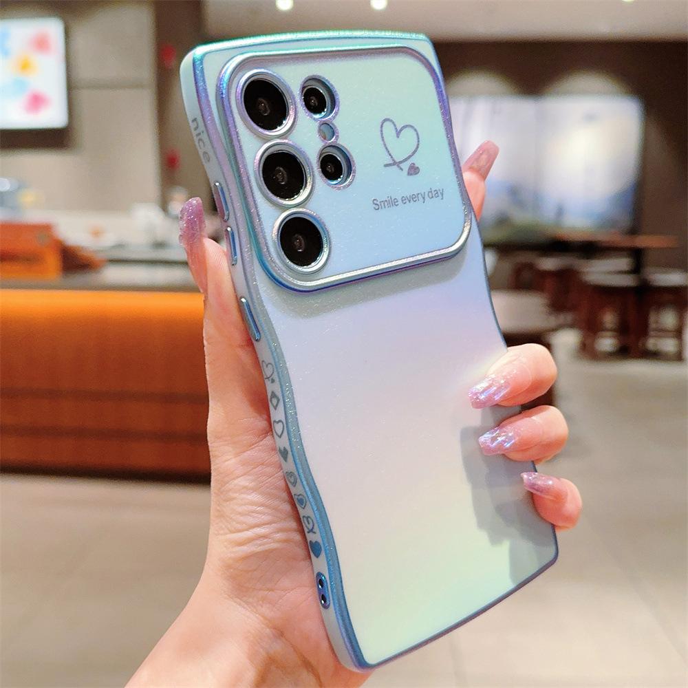 Большое окно гальванический Samsung S11Ultra Apple iPhone 11 боковая любовь чехол для мобильного телефона защитный чехол