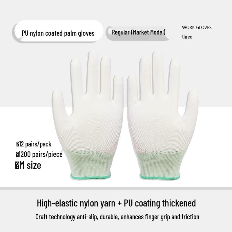 Gray Doctor PU Carbon Fiber Dust-Free Work Gloves (12 Pairs)