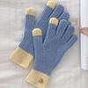 38comeoncommon Symbol Fingerhole Gloves (Sky Blue)