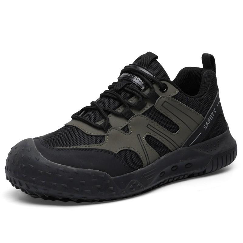 Mens Safety Work Shoes With Steel Toe Cap Lightweight Breathable Anti-Puncture Construction Footwear