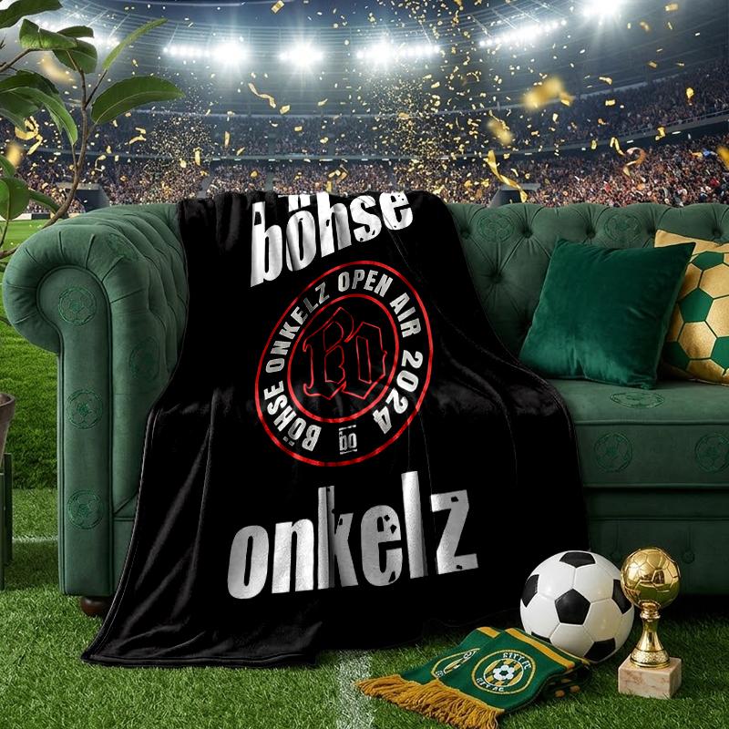 Welcome To The Realm Of Onkelz Blanket Flannel Throw for Sofa, Indoor, Camping, Living Room, Office, Chair, And Bed Soft Birthday Gift