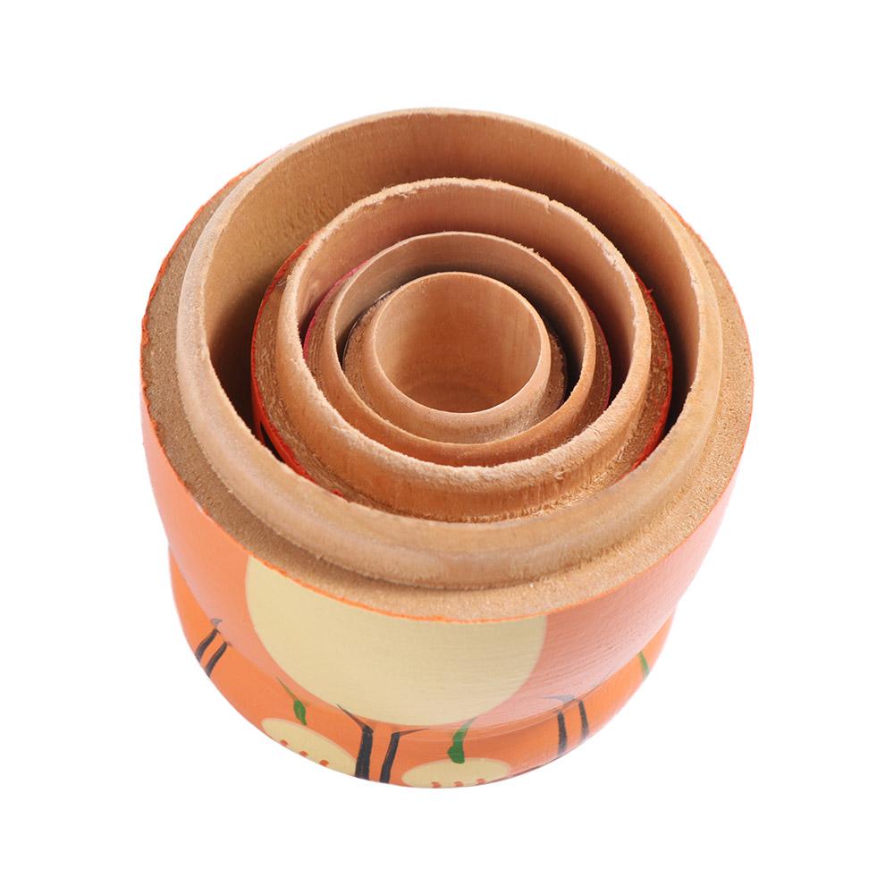 Animals Pattern Matryoshka Doll Toys Wooden Stacking Dolls Nesting Dolls Kids Toy