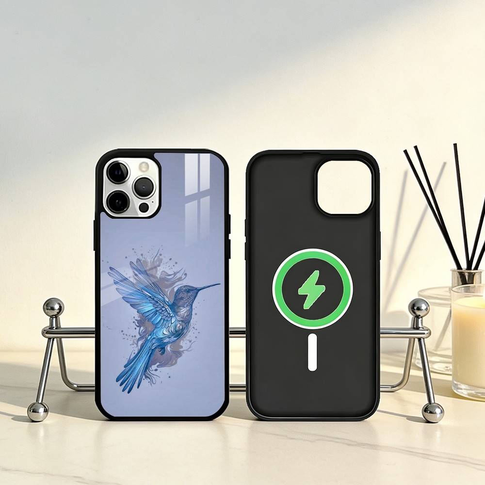 Bird Hummingbird painting Phone Case For iPhone17,16,15,14,13,12,11 Plus,Pro Max Magnetic For Magsafe Wireless Charging