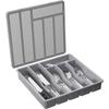Cabinet Tray Silverware Organizer with Lid Plastic Drawerstore Covered Utensil Tray Cutlery Holder Kitchen Drawer Organizer