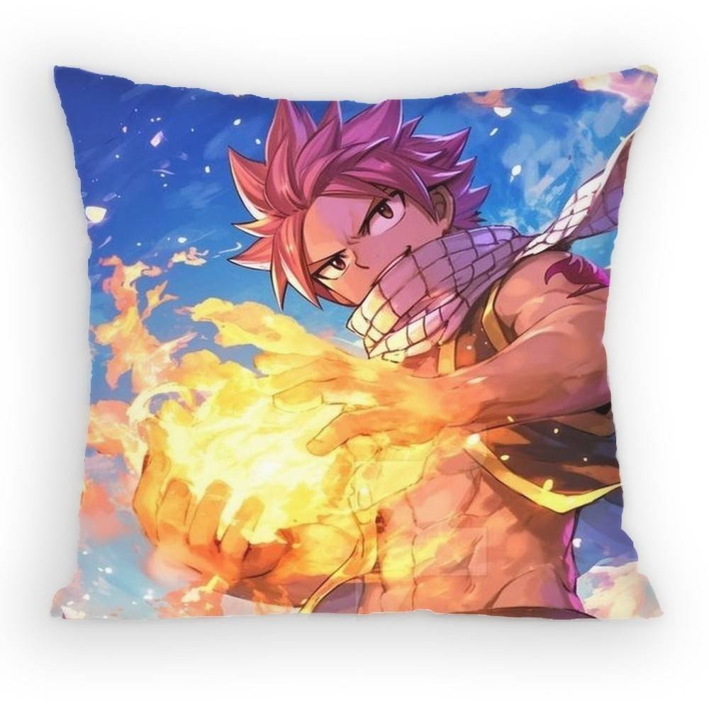 FAIRY TAIL Нацу Наволочка Наволочка против пылевых клещей Невидимая молния шелковистый короткий плюш Чехол на подушку для дивана