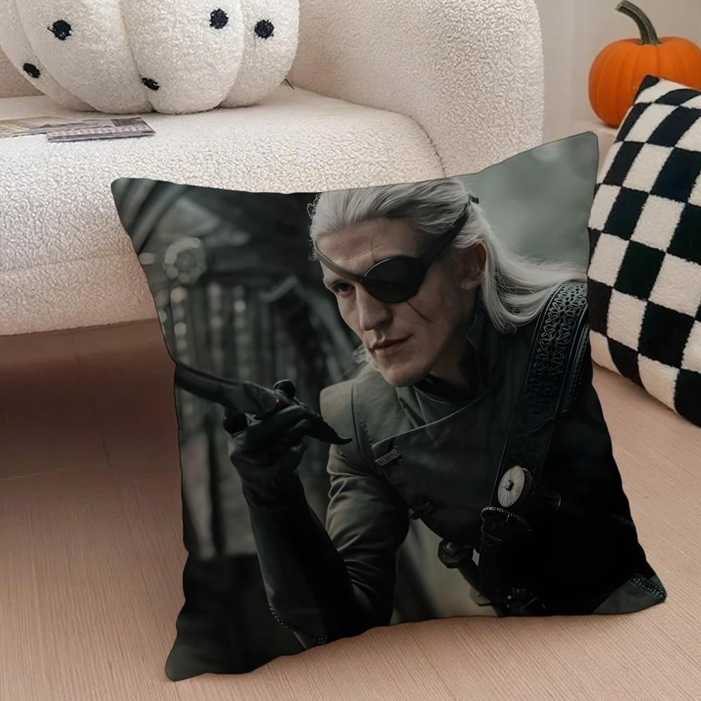 AAemond Targaryen Pillow Fantasy Cushion Cover Throw Pillow Cover Hidden Button Durable Polyester Chair Cushion