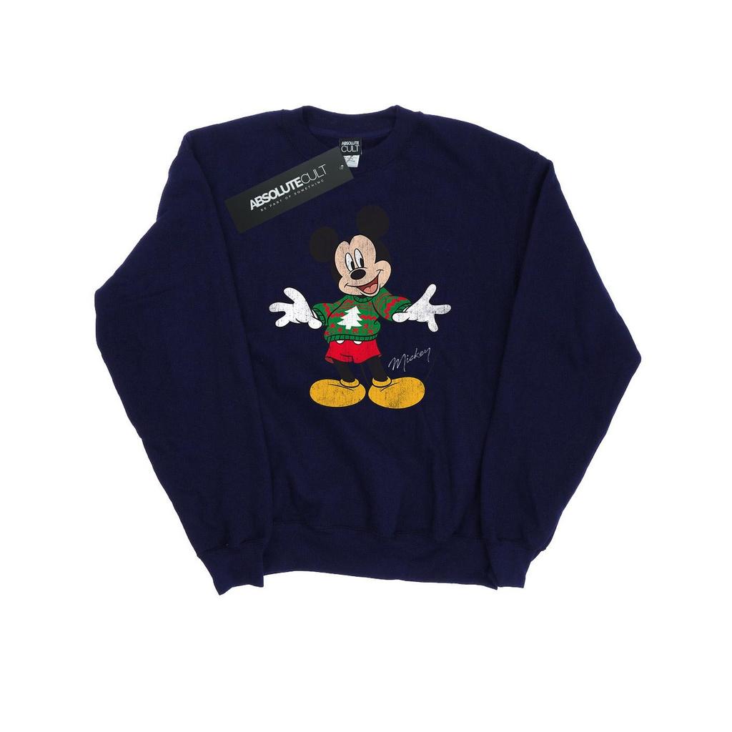 Disney Mens Mickey Mouse Christmas Jumper Sweatshirt