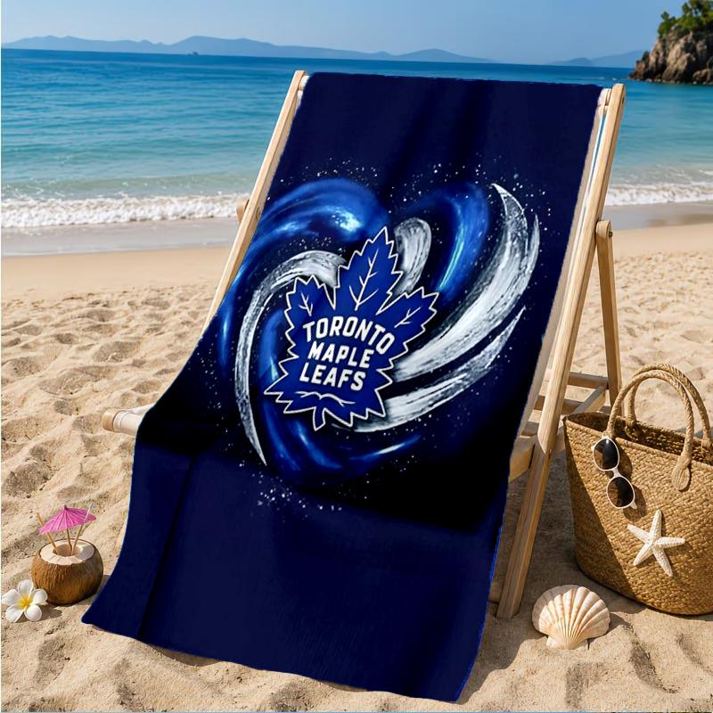 Maple Leafs Emblem Beach Towel, Super Soft Microfiber, Perfect Gift for Her/Him, Birthday, for Pool, Beach, Travel, Decor Beach Party