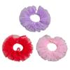 Victorian Ruffled Mesh Detachable False Collar Shawl for Children Girls Retro 3 Layered Tulle Neck Ruff Cosplay Choker